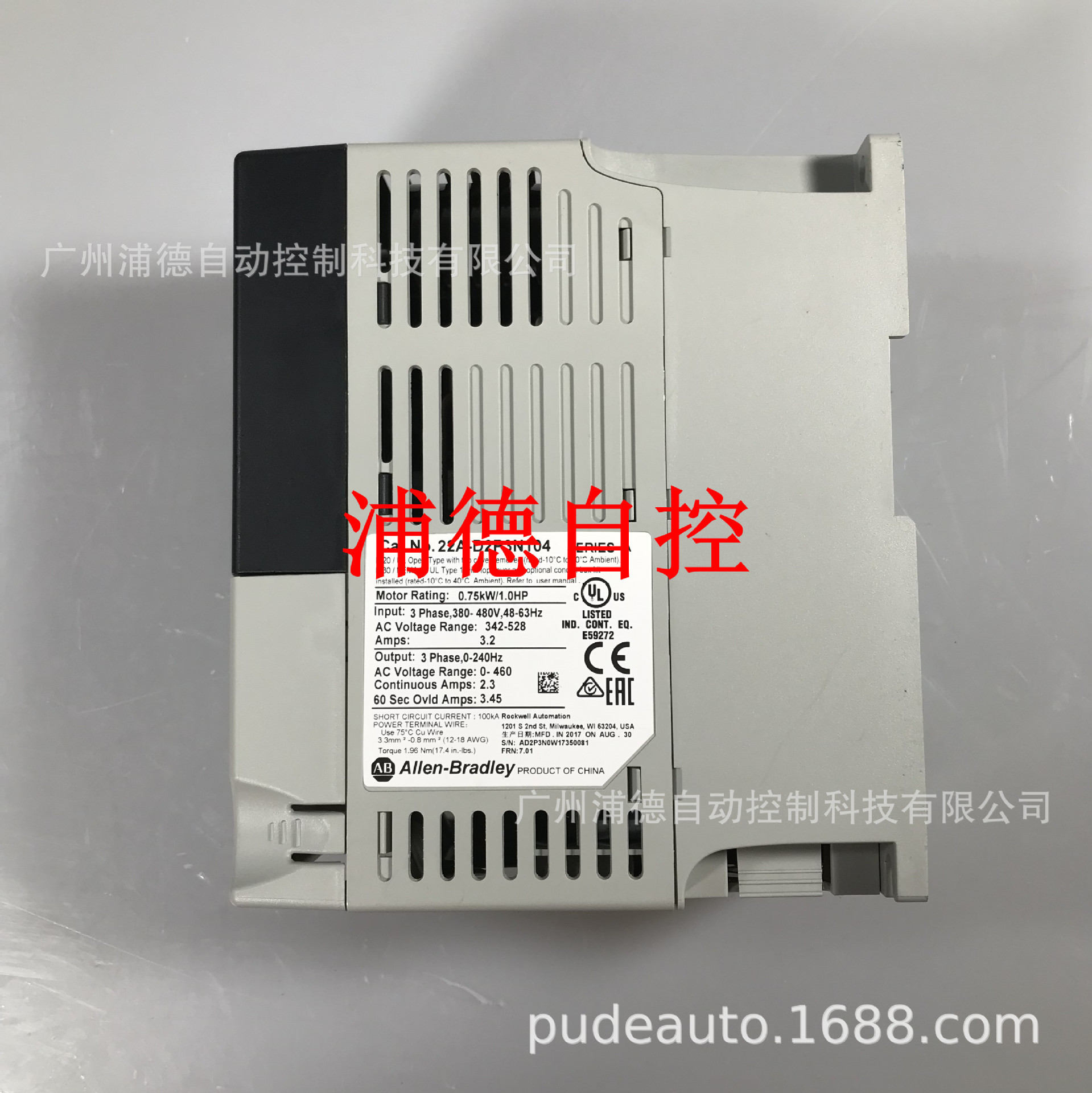 Allen-Bradley全新原装22A-D2P3N104海量现货