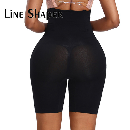 European and American large size seamless body shaping pants high waist hip lifting tummy control pants high elastic waist tight body shaping underwear