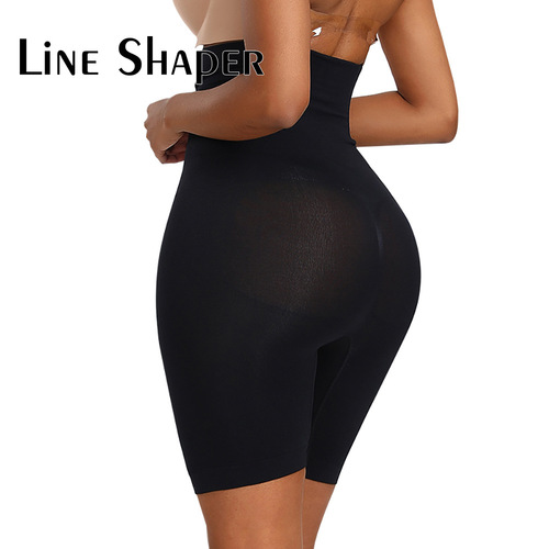 European and American large size seamless body shaping pants high waist hip lifting tummy control pants high elastic waist tight body shaping underwear