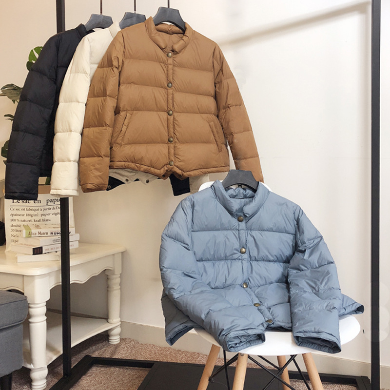 Autumn and winter down jacket short single-breasted long sleeve European Station small thin irregular hem small dovetail Autumn and winter down jacket short single-breasted long sleeve European Station small thin irregular hem small dovetail