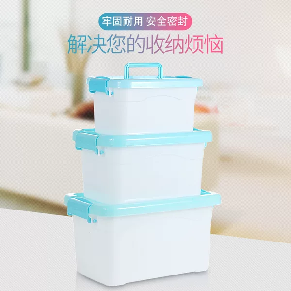 Transparent Storage Box Large, Medium and Small Storage Box with Lid Handle Toy Storage Box Storage Box Manufacturer