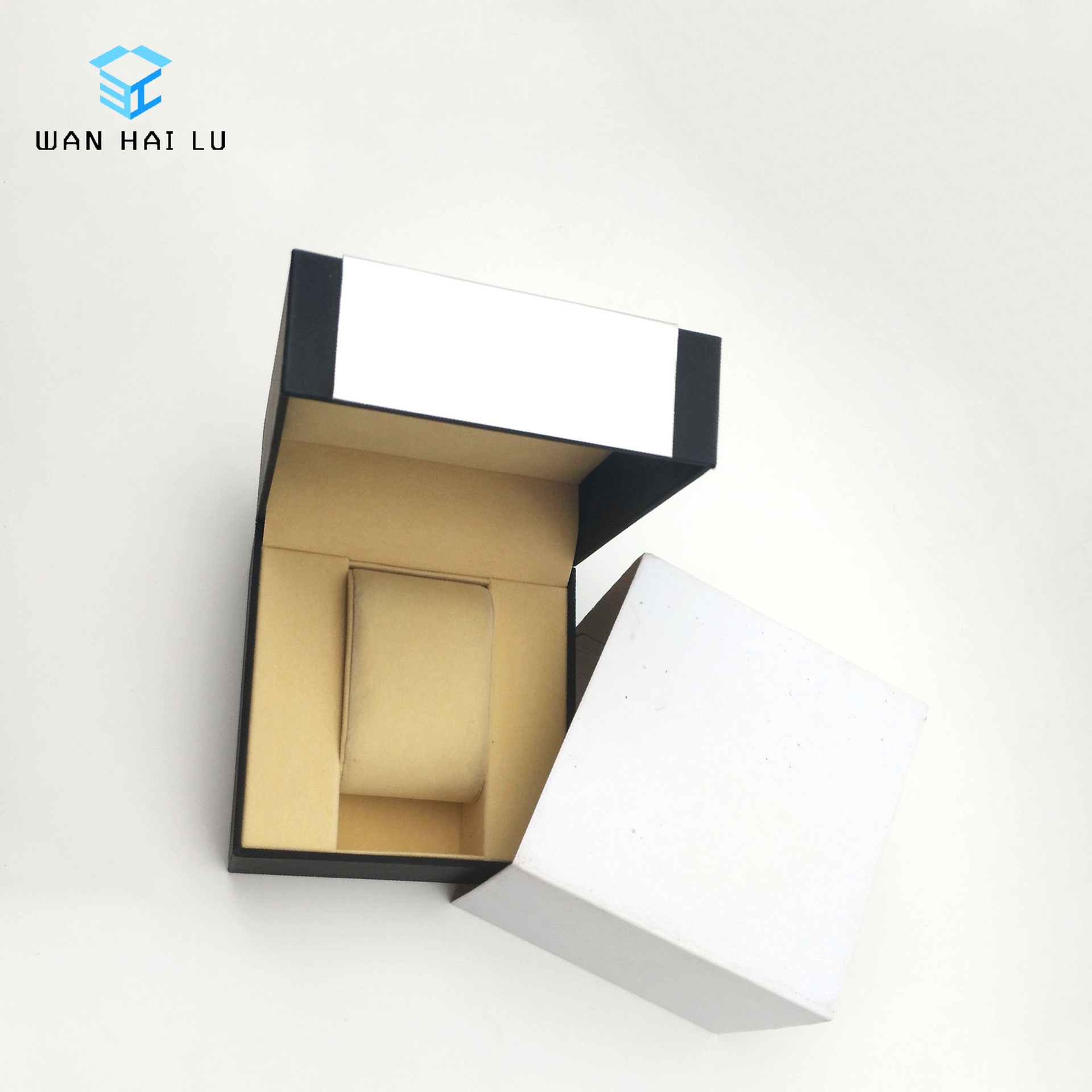 黄色白色两色翻盖手表包装盒 灰色手表首饰包装盒 礼品盒