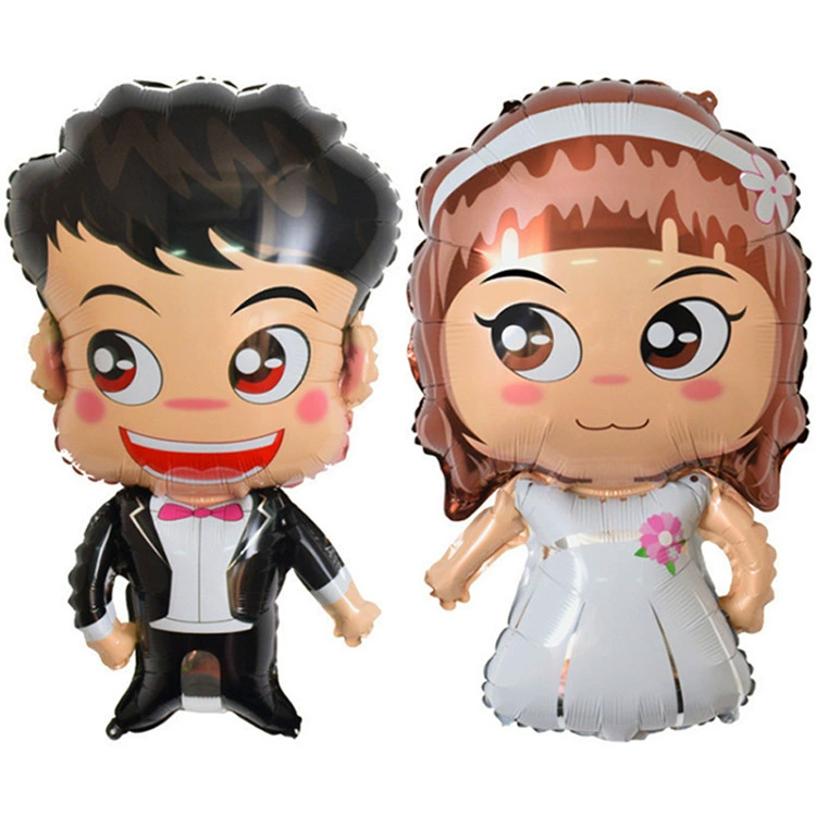 [Распродажа: серия «Жених и невеста» свадебные фольгированные шарики, свадебное платье, западная свадьба, поцелуй молодожёнов]