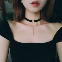 Корейская черная веревка choker сетка красное ожерелье женский воротник ключица шея черная шея шея дикий шейный орнамент шейный ремень