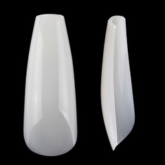 美甲全貼500片超薄無痕甲片免刻磨法式歐美甲片梯形水滴指甲貼片