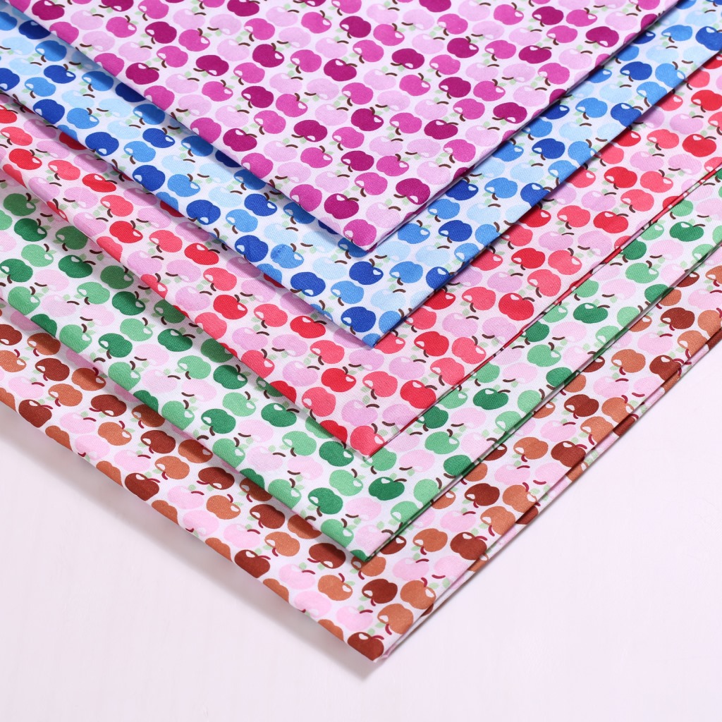 苹果全涤纶布 全涤面料 时尚批发供应 涤纶面料 印花箱包里料布料