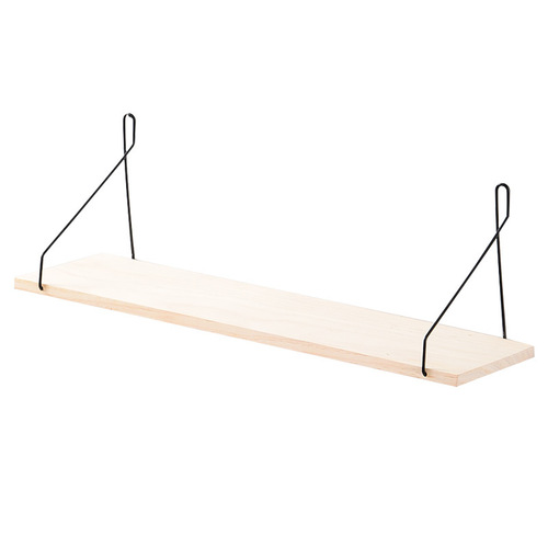 Nordic simple wooden wall storage rack home decoration organizer living room bedroom one-word partition storage rack