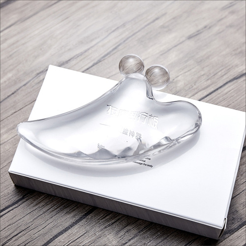 Wholesale crystal scraping board facial V face shaving beauty board roller beauty non-jade facial massager cleansing