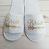 Wedding pajamas party pull plush open -toe slippers BRIDE hot varabon hotel disposable supplies