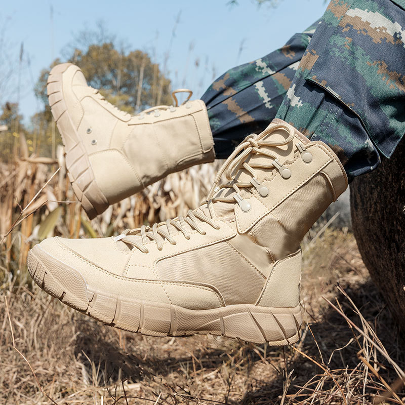Tactical Boots, Training Boots, Extreme Combat Boots, Outdoor Shoes, High-Top Hiking Shoes, Mountaineering Shoes, Desert Boots for Men and Women