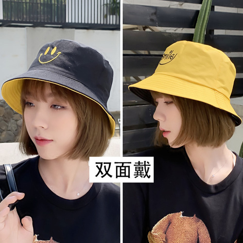 GD Daisies Dual-Sided Fisherman Hat for Women Spring and Summer Korean Version New Sunshade Bucket Hat for Men Chrysanthemum Sun Hat Thin Model