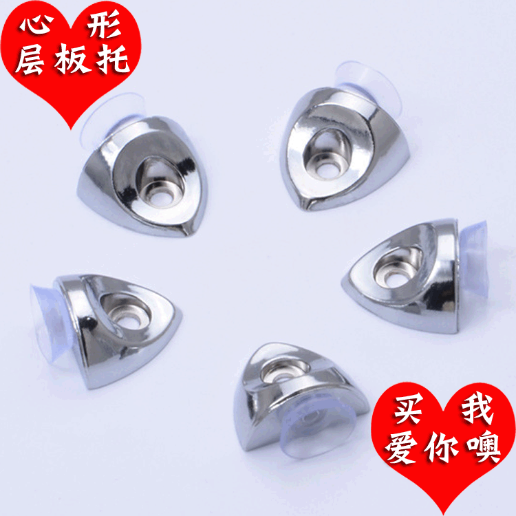 Soporte de estante de vidrio de madera en forma de corazón engrosado melocotón vitrina en forma de corazón Partición Soporte de partición PIN de aleación de zinc lechón