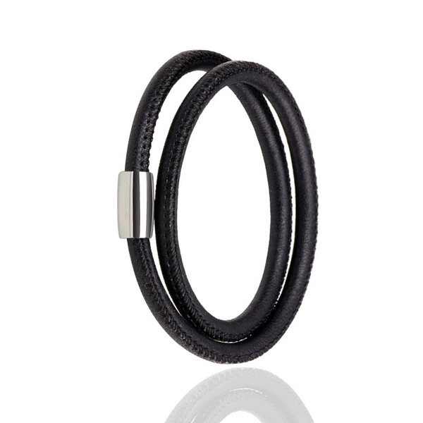 Black silver buckle