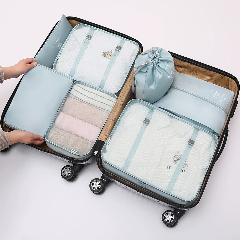 Travel Organizer Bag Set, 7-Piece Portable Storage System, Handheld Packing Cubes (35×25×3 cm)