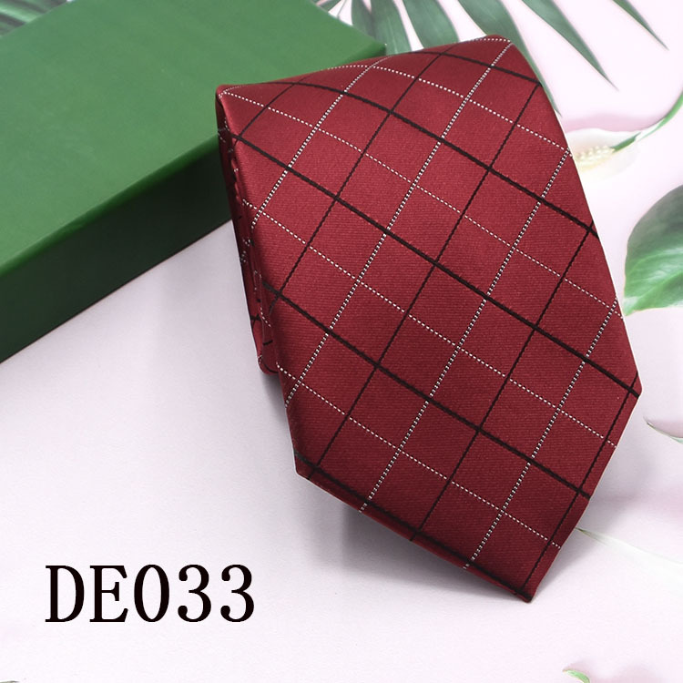 Lazo de los hombres 8cm ropa formal negocios moda profesional corbata rayas Plaid color sólido nuevo traje empate