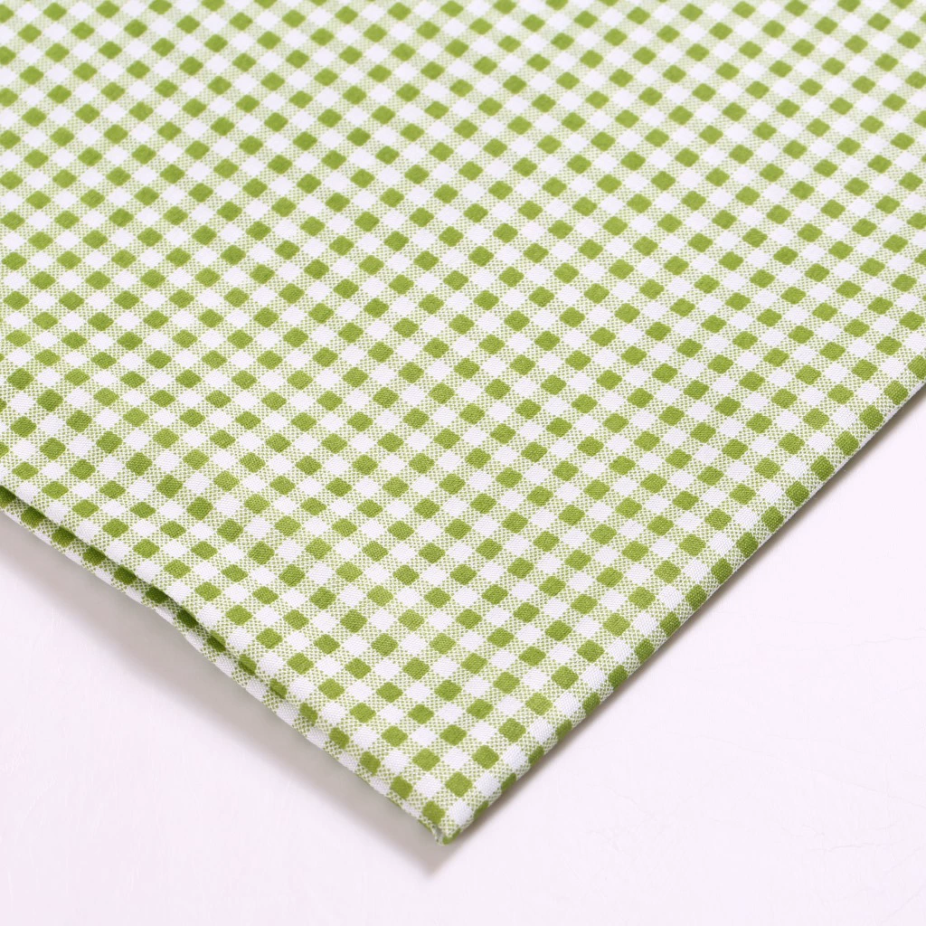 Gingham polyester fabric, small check, flat-grain, multipurpose for clothing & crafts