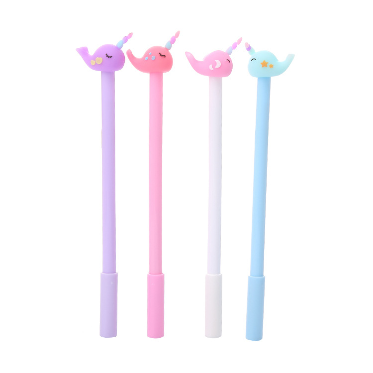 Dibujos animados aprendizaje papelería ballena pluma de gel estudiante creativo escritura práctica palabra pluma a base de agua linda oficina firma pluma