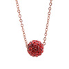 Universal necklace stainless steel, spherical fashionable accessory, European style, diamond encrusted, wholesale