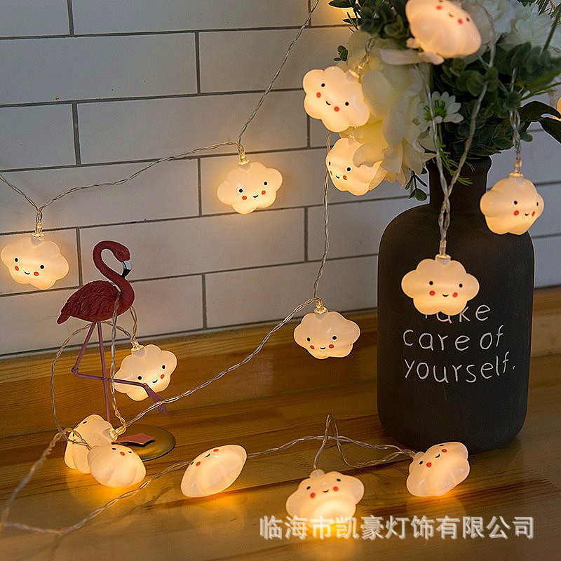 ins Amazon Explosions Clouds Stars and Moon led Light String Battery Decorative Light Valentine's Day Party Decoration