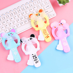 Push-to-operate cartoon hand-crank charging fan, hand-pressed fan, mini fan, handheld small gift, wholesale for students