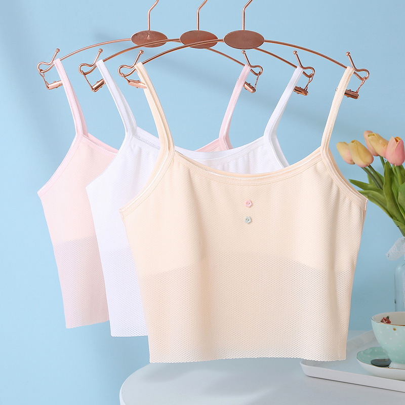Chaleco de las niñas de las mujeres Top corto de las mujeres expuestas del ombligo ropa interior sin costuras que basa la camisa del verano nuevo sujetador del todo fósforo al por mayor