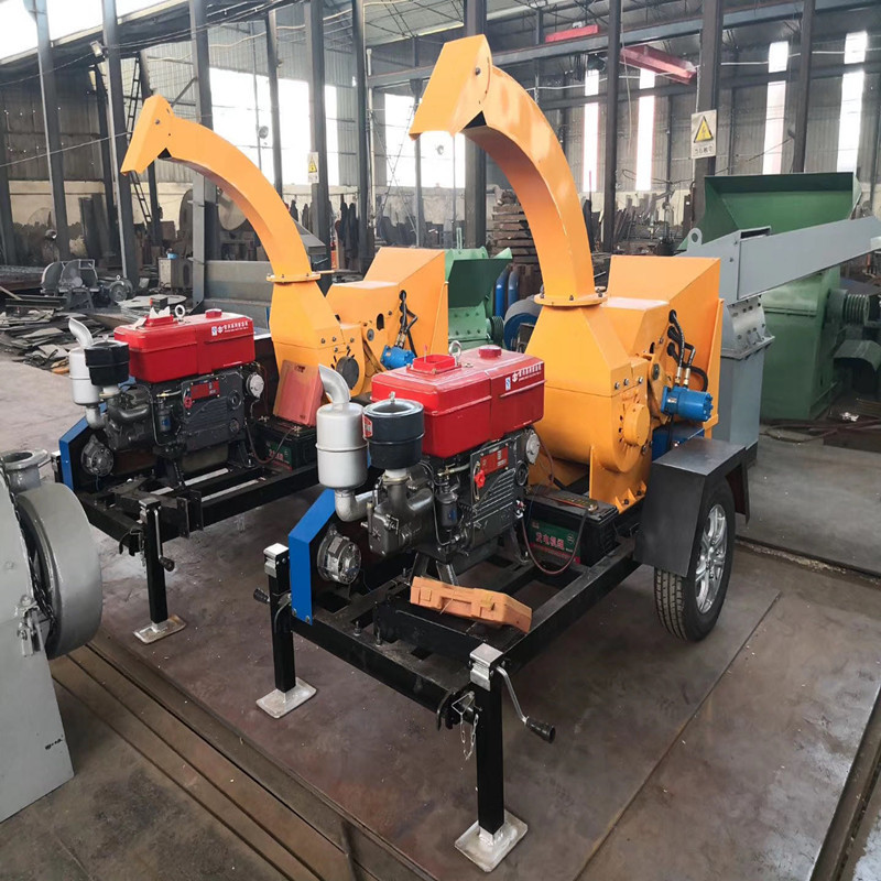 厂家可移动式小型园林粉碎机 电动柴油款 树枝木材果园果木粉碎机