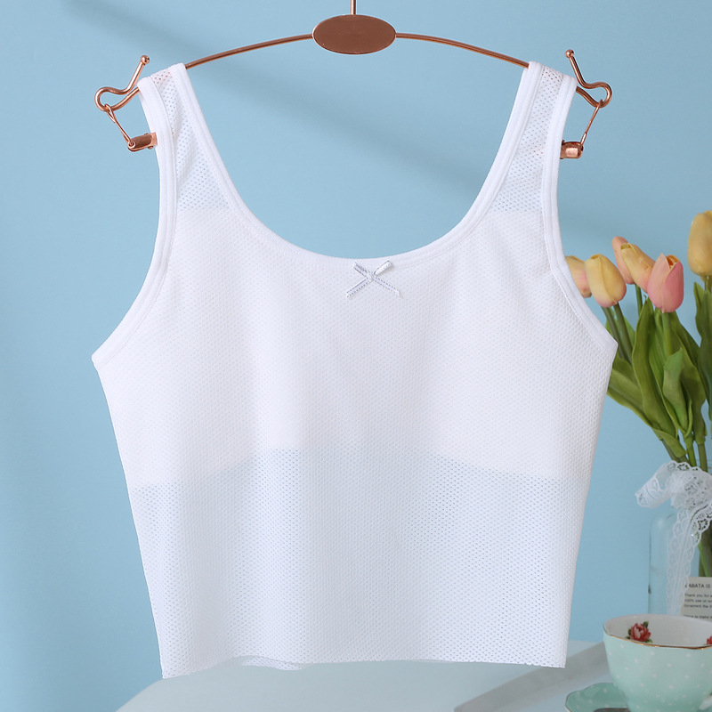 Chaleco de las niñas de las mujeres Top corto de las mujeres expuestas del ombligo ropa interior sin costuras que basa la camisa del verano nuevo sujetador del todo fósforo al por mayor
