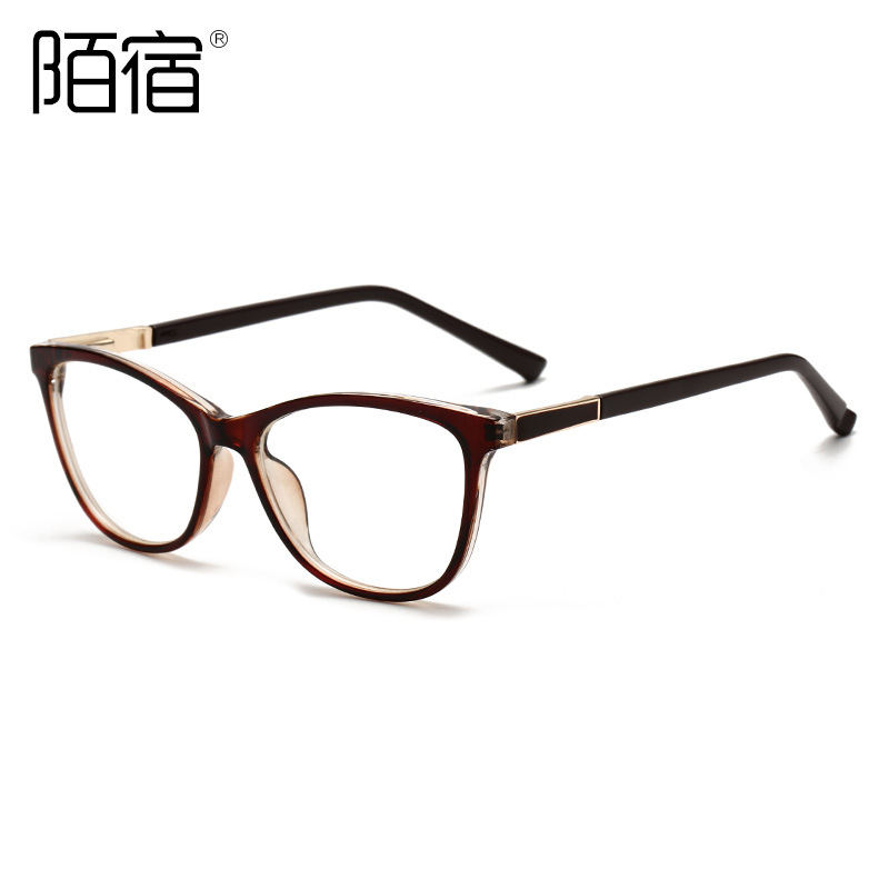 New European and American flat lens cross-border anti blue light glasses cat eye spring leg 2020 Brazil model Moshu 32004