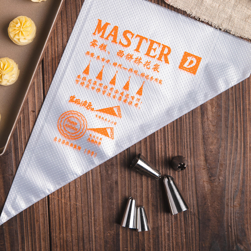 Pastry bag thickened baking tools plastic disposable large cake cream pastry mouth bag suit 50 px