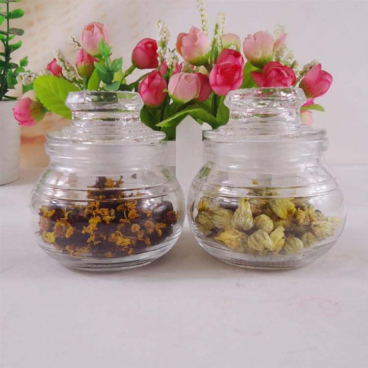 厂家直销现货150ml花果茶玻璃罐密封罐糖果玻璃罐零食储物罐批发