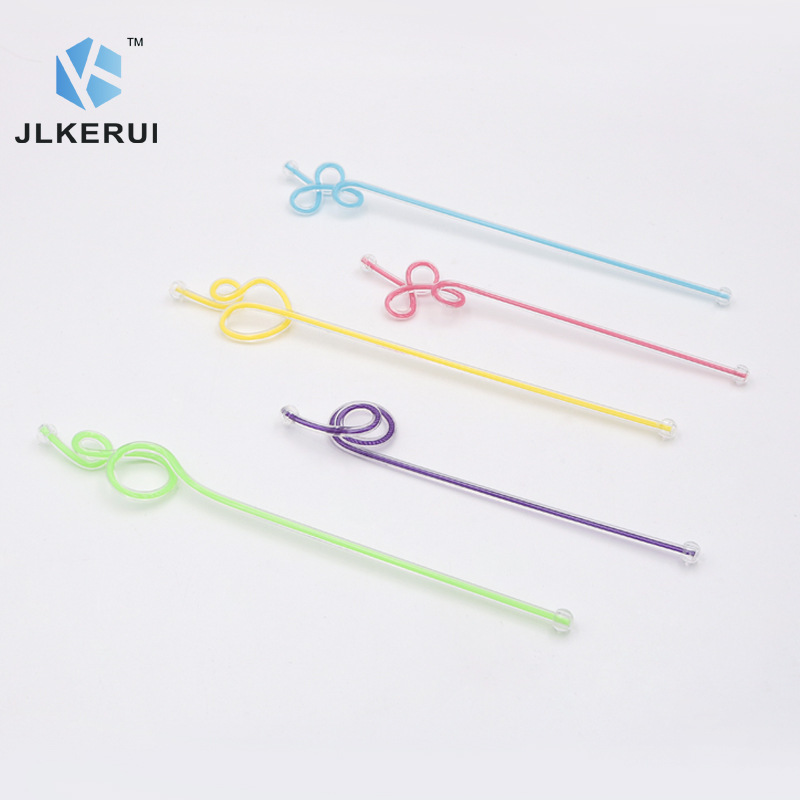 Plástico creativo acrílico cóctel palo bar bebida color núcleo arte palo vino varilla de agitación bebida fría cóctel palo