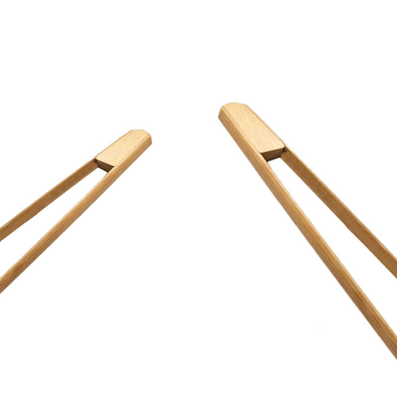 Clip de comida en forma de V clip de comida clip de barbacoa clip de pan Pinzas de tostadora de Bambú