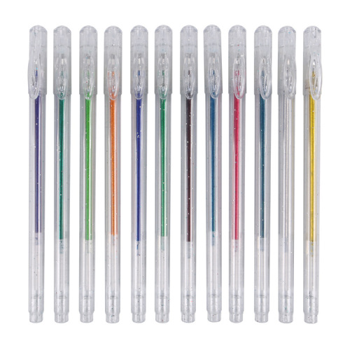 New Simple Glitter Gel Pen Color Gel Pen Shiny Metallic Multi-Color Highlighter Pen Student Marker Set