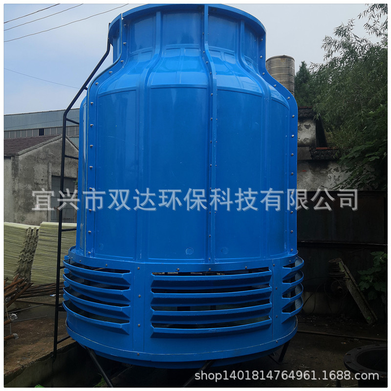 圆形冷却塔 玻璃钢低噪音逆流冷却塔 工业型循环降温散热 冷却水