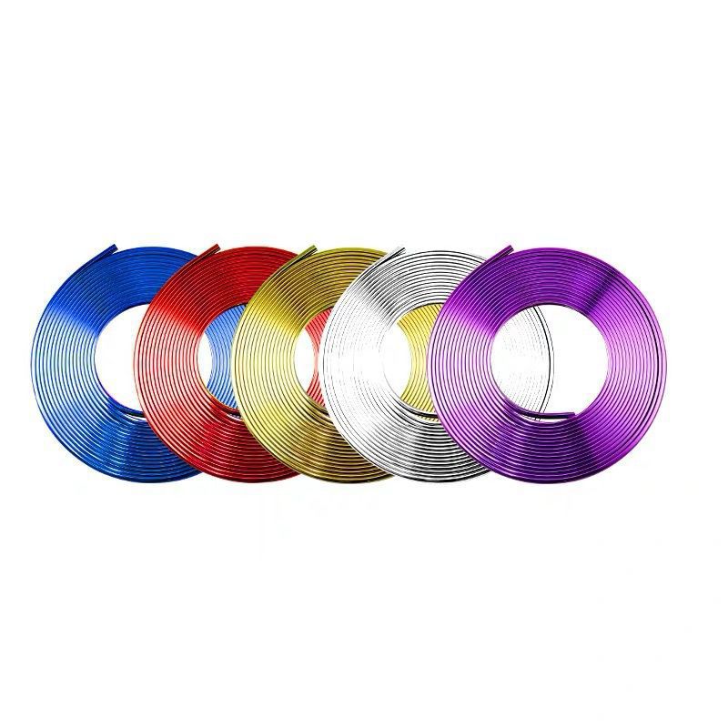 Cubo de rueda de coche tira decorativa anillo protector de neumáticos cubo de rueda tira de parachoques decorativa anillo de cubo de rueda tira antifricción