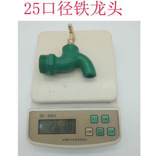 Green leather slow open outdoor one inch DN25 cast iron old-fashioned tap iron slow open faucet anti-theft flat mouth