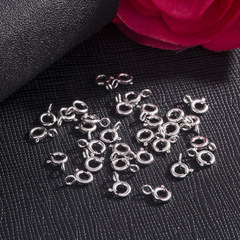 S925 sterling silver spring buckle bracelet open buckle head silver buckle gold-plated handmade diy jewelry accessories manufacturer wholesale