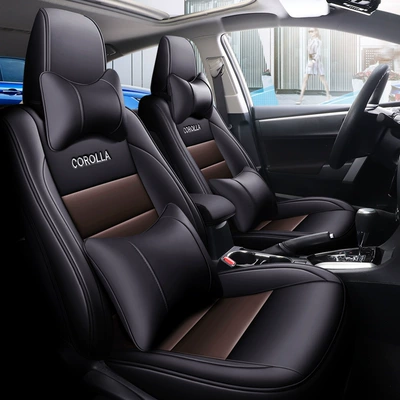 Modelə uyğun (Original) oturacaq örtükləri | Cover, Four-Season Cushion, Special Car - xe552-deluxe-edition-black-curry-2007-2013-old-corolla-special