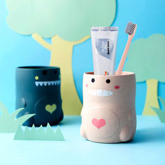 New Creative Dinosaur-themed Drinking Cup for Boys and Girls, Children's Toothbrush Cup, Eco-friendly Wheat Straw Wholesale