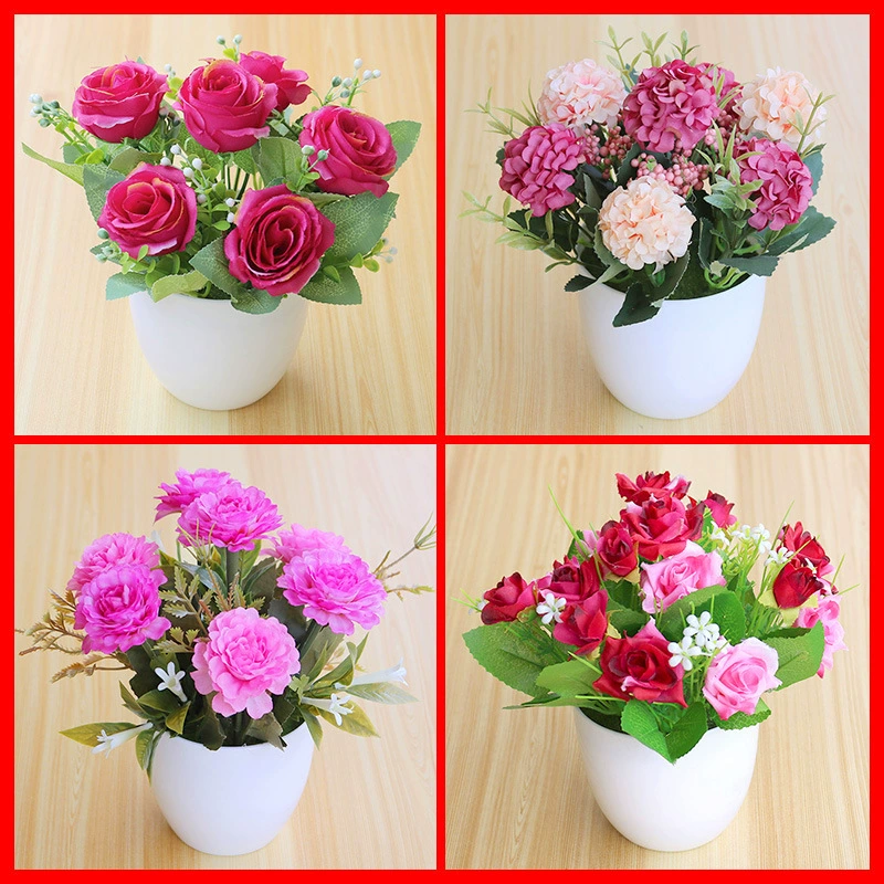 Прямые поставки с фабрики украшений для гостиной, маленьких ромашек, искусственных цветов, бонсай, креативный дисплей, шелковых цветов, горшечных растений, реквизитов для фотографий и украшений.