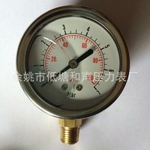 厂家供应耐震压力表油压表Y63径向压力表充油耐震表压力表