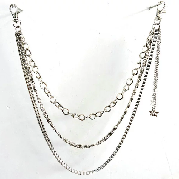 Three-layer five-pointed star waist chain 90g