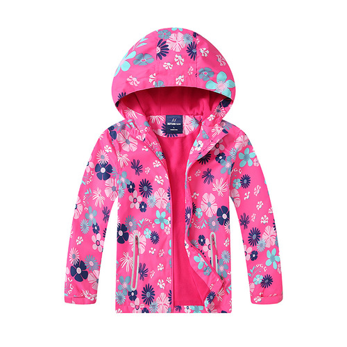 Children's Clothing Spring and Autumn New Style Girls' Mid-Length Windproof Jackets Girls' Velvet Thickened Warm Jackets Children's Jackets