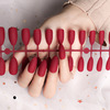 Matte fake nails for manicure, European style, ready-made product