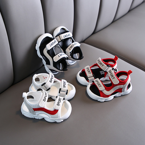 Summer New Style Baby Walking Shoes for Girls and Boys, 0-1-3-4 Years Old, 2-Piece Beach Shoes with Caps