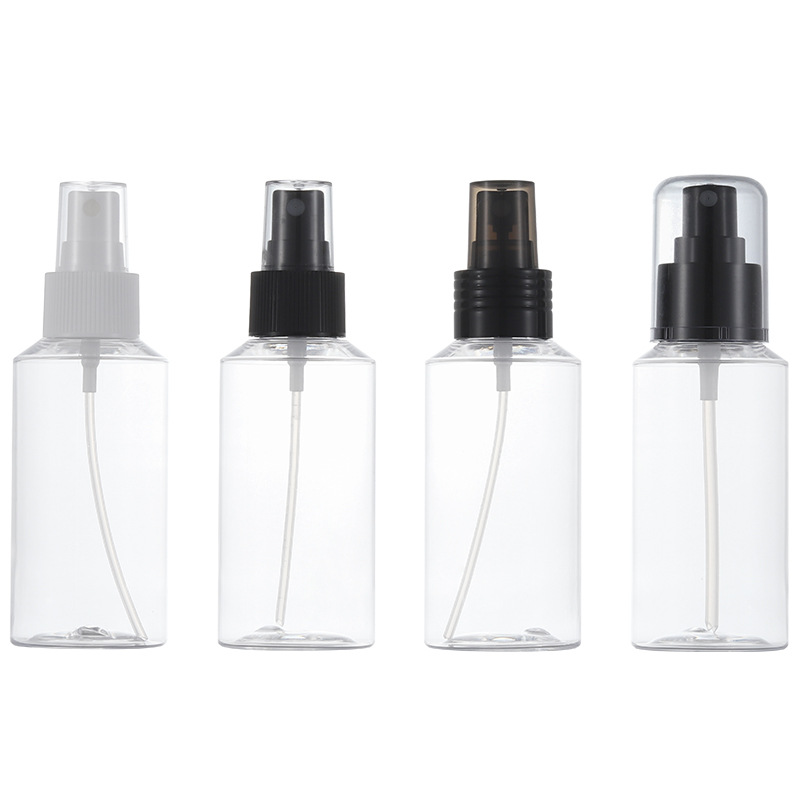 En stock pet100ml botella de spray de plástico botella de spray de rocío puro botella de tóner cosméticos sub-botella Xumin