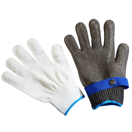 Cut-resistant gloves, cut-resistant slaughter fish processing, ANSI Level 9 protective hand gloves, 316 stainless steel wire metal gloves