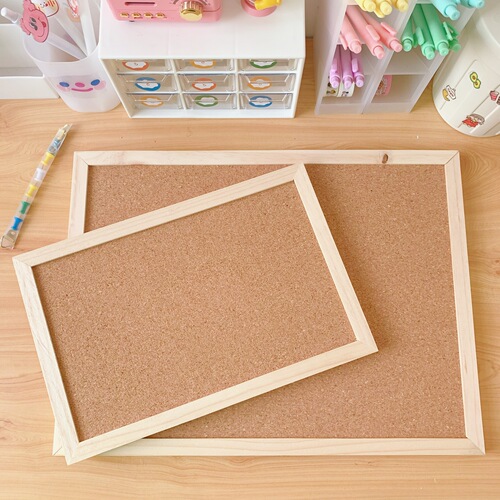Ins style cork board internet celebrity message board hanging student dormitory simple solid wood frame background photo wall creative version