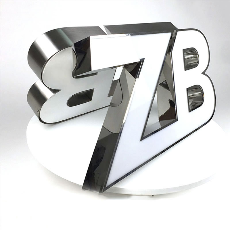 厂家亚克力水晶字招牌门头制作 户外铁皮烤漆字 不锈钢包边发光字