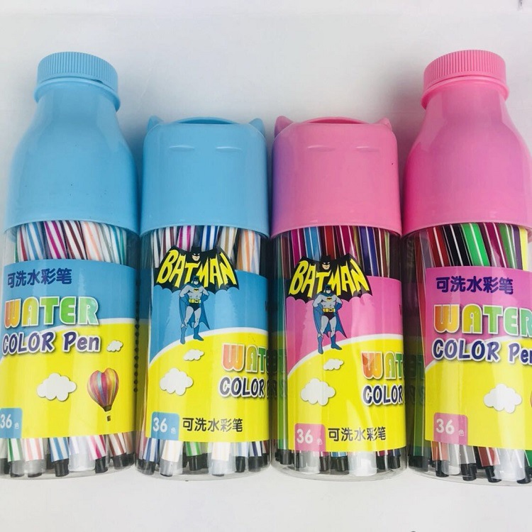 Juego de rotuladores de acuarela Kiss Duo de 12/18/24/36 colores con soporte para rotuladores para dibujar, escribir en el diario y arte infantil, embalaje azul y rosa.